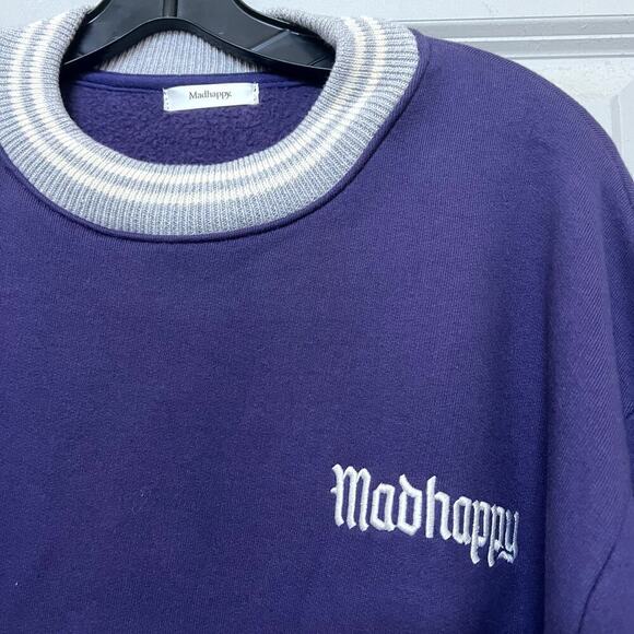 NEW Madhappy Alumni Purple Crewneck Sweatshirt - Picture 5 of 6